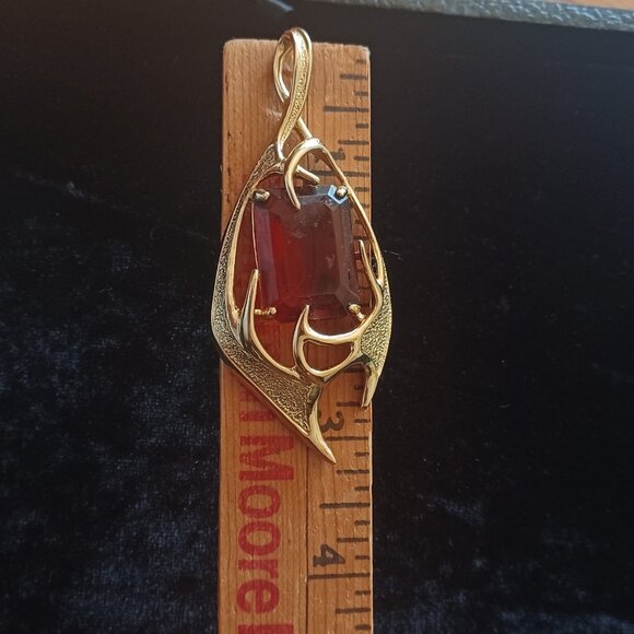 Sarah Coventry Pendant Earring Set - Molten Topaz - JS6 - Picture 3 of 4